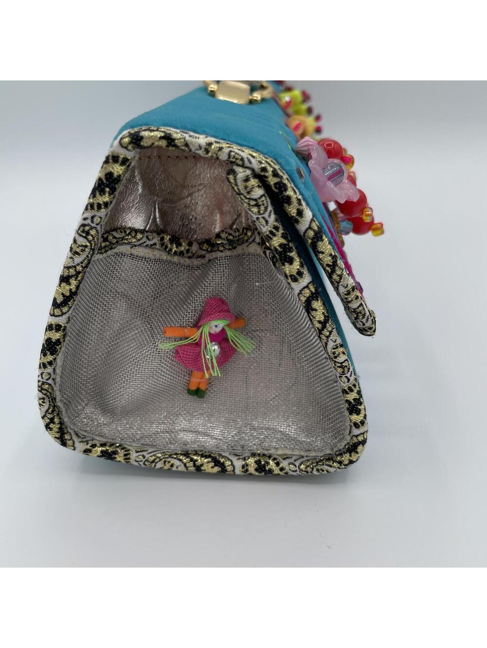 Sandra Doll Handmade Velvet Boho Boutique Top Handle Bag RARE - Picture 4 of 9